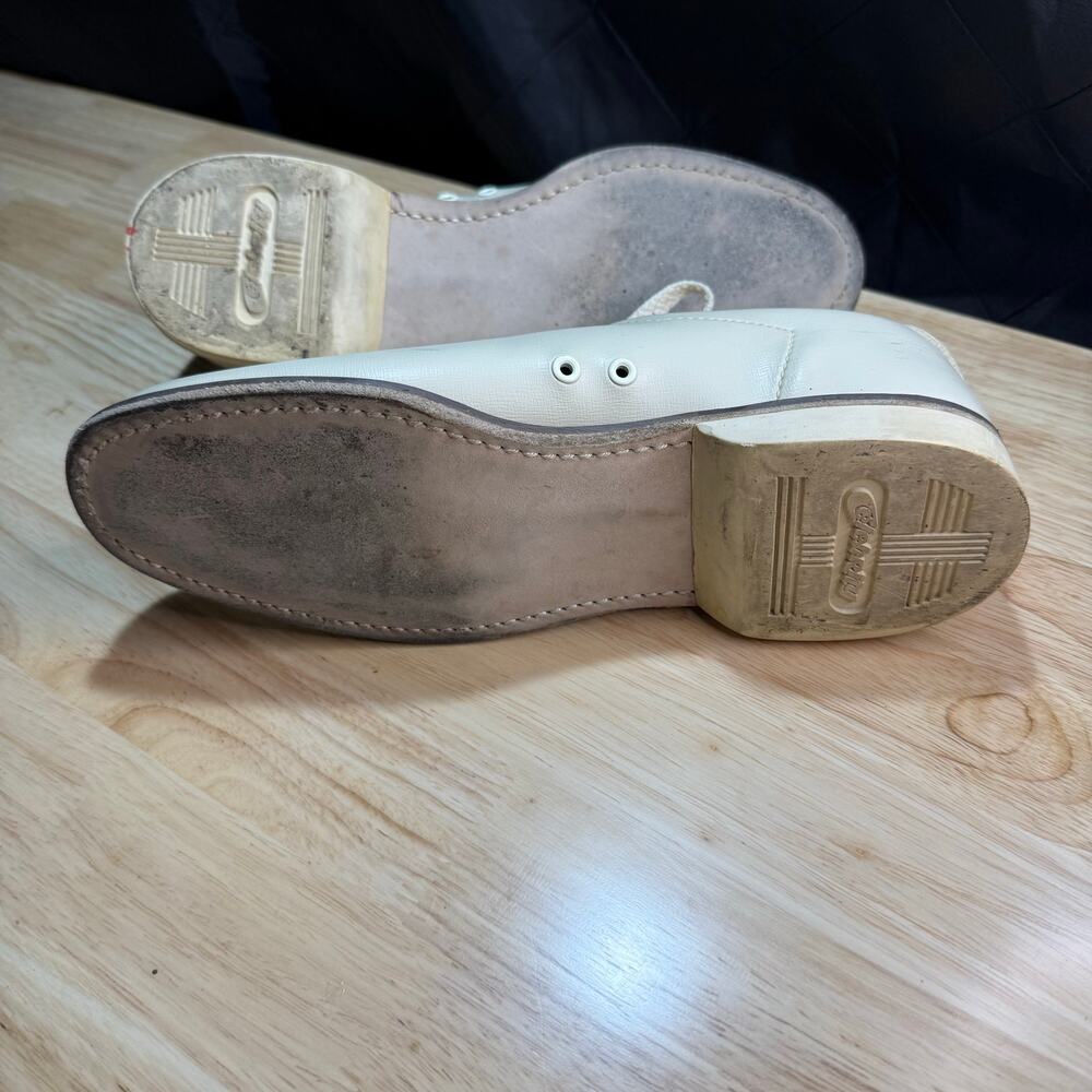 CELEBRITY Bowling Shoes Hipster Beige Leather Women’s Size 8 - Picture 6 of 6